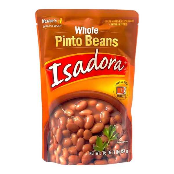 FRIJO ISADORA 454 GR FRIJOLES CLAROS ENTEROS POUCH (DE/NL/FR) | 12 x 454g