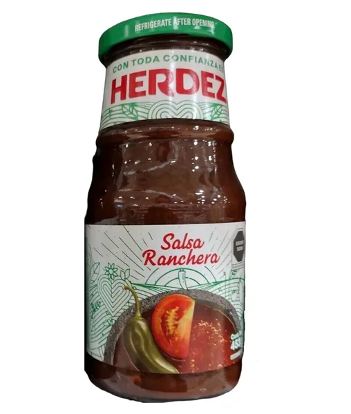 SALSA HERDEZ 453 GR SALSA RANCHERA GLASS | 12 x 453g