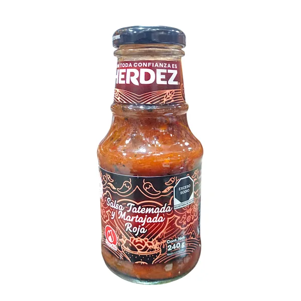 SALSA HERDEZ 240 GR SALSA ROJA ROASTED GLASS (SPICY) | 12 x 240g