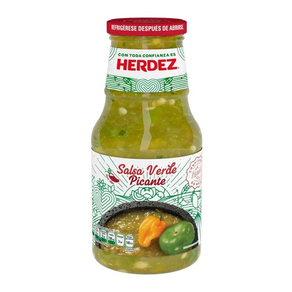 SALSA HERDEZ 453 GR SALSA VERDE PICANTE GLASS | 12 x 453g