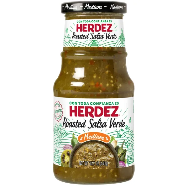 SALSA HERDEZ 445 GR SALSA VERDE ROASTED GLASS | 12 x 445g