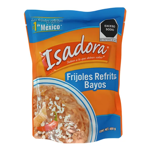 FRIJO ISADORA 430 GR FRIJOLES BAYOS REFRITOS POUCH | 24 x 430g