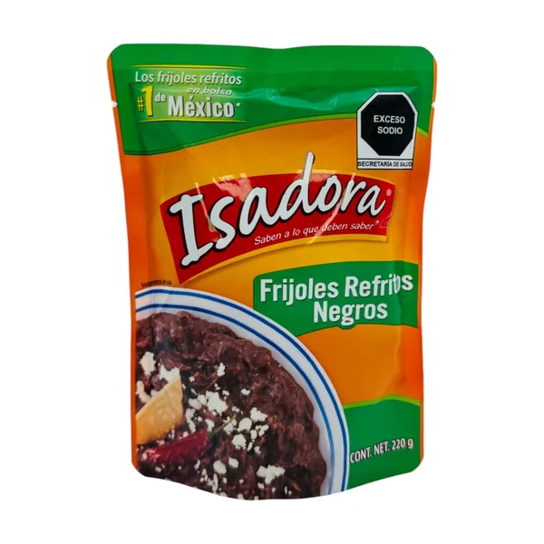 FRIJO ISADORA 220 GR FRIJOLES NEGROS REFRITOS POUCH | 22 x 220g