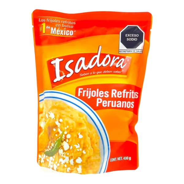 FRIJO ISADORA 430 GR FRIJOLES PERUANOS REFRITOS POUCH | 24 x 430g
