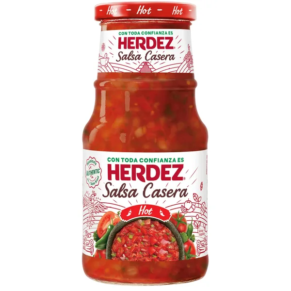 SALSA HERDEZ 240 GR SALSA CASERA PICANTE GLASS | 12 x 240g