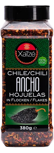 CHILE XATZE 380 GR CHILE ANCHO HOJUELAS