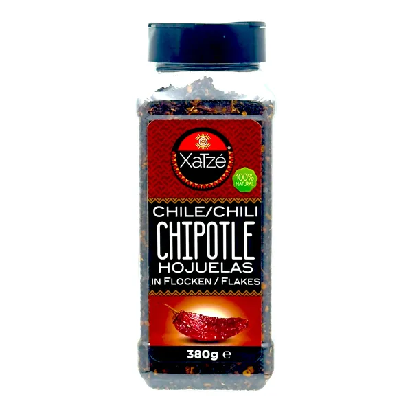 CHILE XATZE 380 GR CHILE CHIPOTLE HOJUELAS