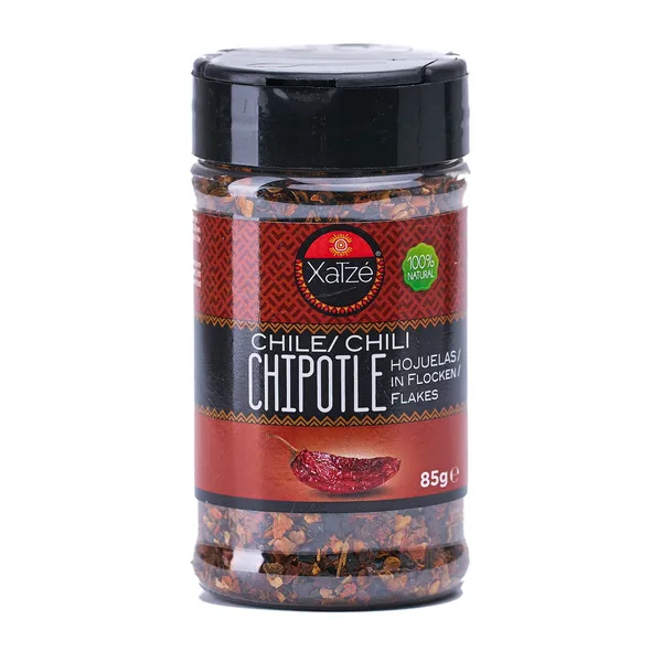 CHILE XATZE 85 GR CHILE CHIPOTLE HOJUELAS | 8 x 85g